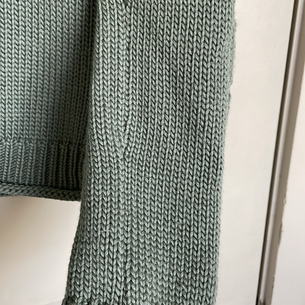 NICOLE MILLER GREEN ATELIER CUT WOOL SWEATER - Picture 12 of 14